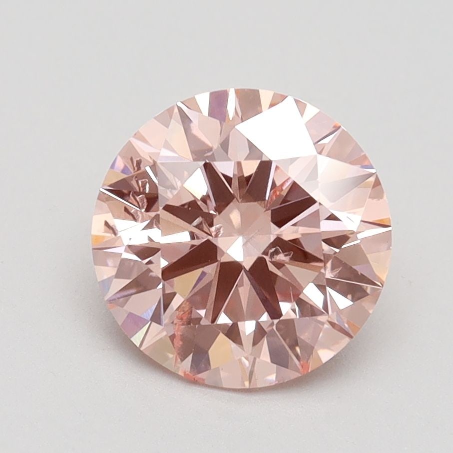 Ideal Loose Lab Diamond IGI Round 2.01ct Fancy Vivid Pink SI2: Ideal Loose Lab Diamond IGI Round 2.01ct Fancy Vivid Pink SI2 Ideal Loose Lab Diamond IGI Round at 2.01ct, featuring Fancy Vivid Pink color and clarity SI2, with very good polish and excellent symmetr