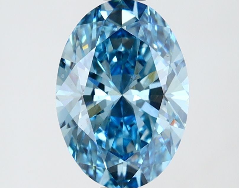 Loose Lab Diamond IGI Oval 1.3ct Fancy Vivid Blue VS1: Loose Lab Diamond IGI Oval 1.3ct Fancy Vivid Blue VS1 Loose Lab Diamond IGI certified, 1.3ct Oval cut, Fancy Vivid Blue Color, Clarity VS1, with Good Polish and Symmetry, measuring 8.75L x 6.15W x 3.8