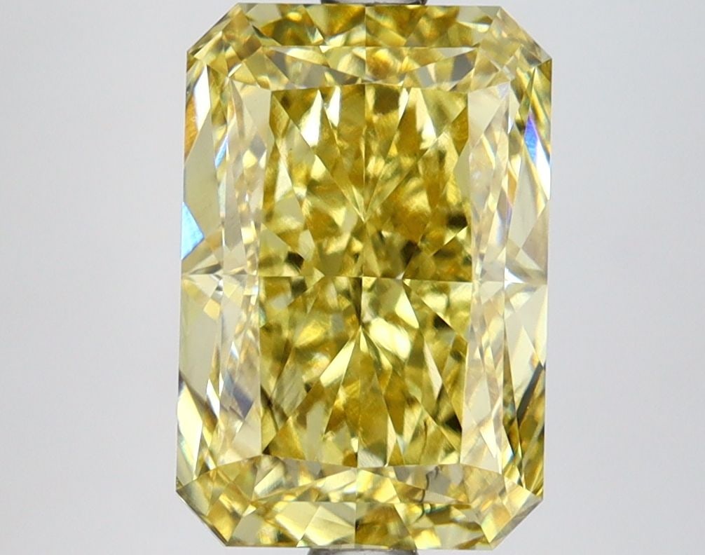 Loose Lab Diamond IGI Radiant 3.6ct Fancy Intense Yellow VS2: Loose Lab Diamond IGI Radiant 3.6ct Fancy Intense Yellow VS2 This 3.6ct loose lab-grown diamond features a radiant cut with a fancy intense yellow color and VS2 clarity, certified by IGI. It measures