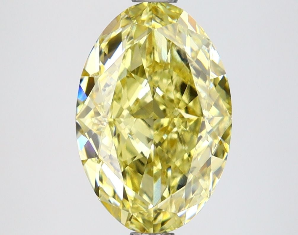 Loose Lab Diamond IGI Oval 2.64ct Fancy Vivid Yellow VS1: Loose Lab Diamond IGI Oval 2.64ct Fancy Vivid Yellow VS1 Loose Lab Diamond IGI Oval 2.64ct, color Fancy Vivid Yellow, clarity VS1, with measurements of 10.79L x 7.24W x 4.47H, certified by IGI. Item S