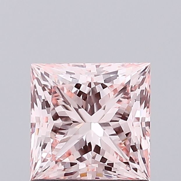 Loose Lab Diamond IGI Princess 1.06ct Fancy Intense Pink VS1: Loose Lab Diamond IGI Princess 1.06ct Fancy Intense Pink VS1 Loose Lab Diamond IGI Princess 1.06ct, color Fancy Intense Pink, clarity VS1, with measurements of 5.56L x 5.55W x 4.0H, certified by IGI.