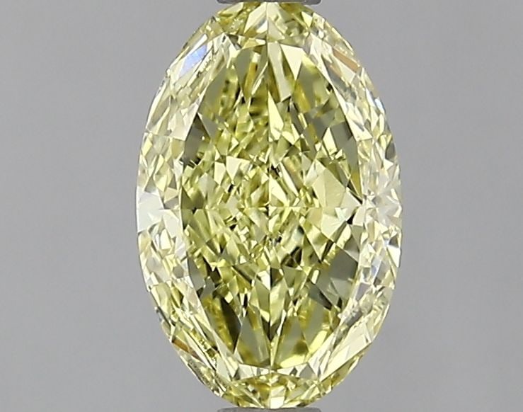 Loose Lab Diamond IGI Oval 1.01ct Fancy Intense Yellow VVS2: Loose Lab Diamond IGI Oval 1.01ct Fancy Intense Yellow VVS2 Loose lab-grown diamond weighing 1.01ct, with a Fancy Intense Yellow color and VVS2 clarity, certified by IGI, measurements 8.46L x 5.44W x