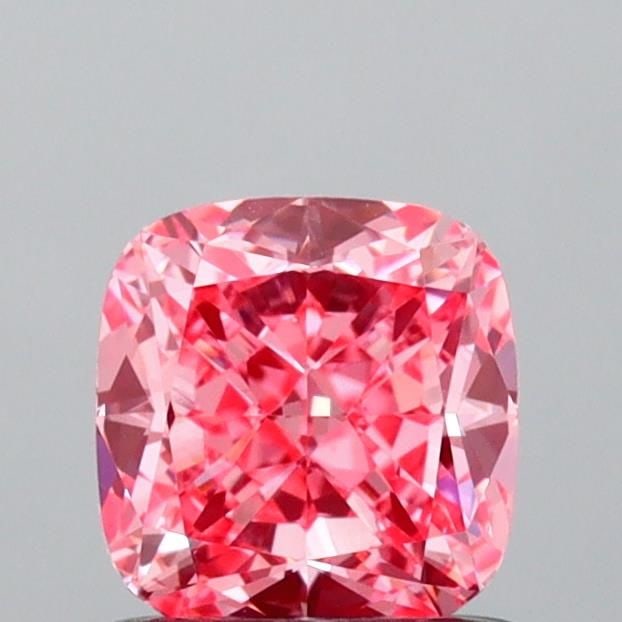 Loose Lab Diamond IGI Cushion Modified 1.04ct Fancy Vivid Pink VVS1: Loose Lab Diamond IGI Cushion Modified 1.04ct Fancy Vivid Pink VVS1 Loose lab-grown diamond weighing 1.04 carats, fancy vivid pink color, VVS1 clarity, cushion modified cut, polished to excellent stan