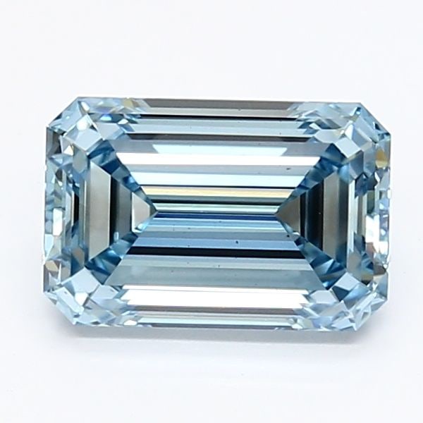 Loose Lab Diamond IGI Emerald 1.35ct Fancy Intense Blue VS1: Loose Lab Diamond IGI Emerald 1.35ct Fancy Intense Blue VS1 Loose lab-grown diamond weighing 1.35 carats, fancy intense blue color, VS1 clarity, emerald cut, polished to excellent standards, certified