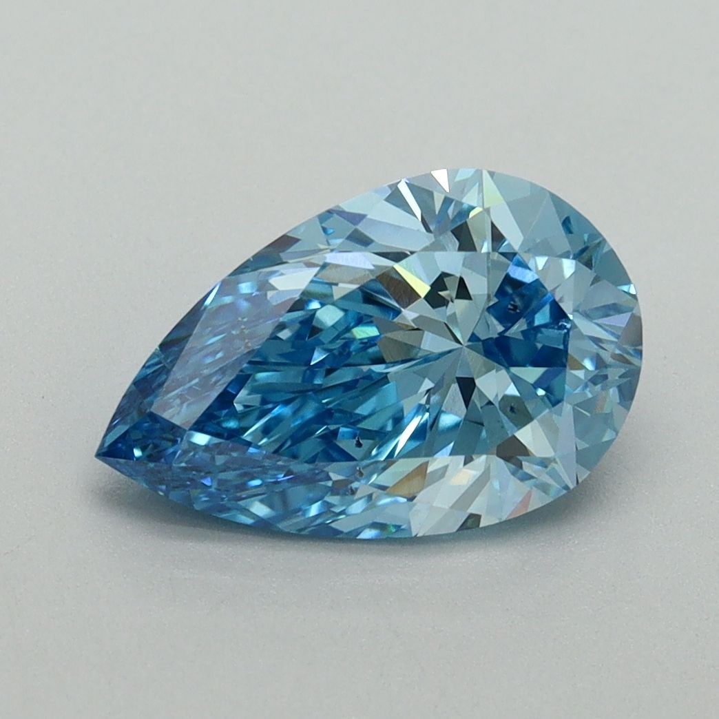 Loose Lab Diamond IGI Pear 2.01ct Fancy Vivid Blue VS2: Loose Lab Diamond IGI Pear 2.01ct Fancy Vivid Blue VS2 Loose lab-grown diamond weighing 2.01 carats, fancy vivid blue color, VS2 clarity, pear cut, polished to excellent standards, certified by IGI. I