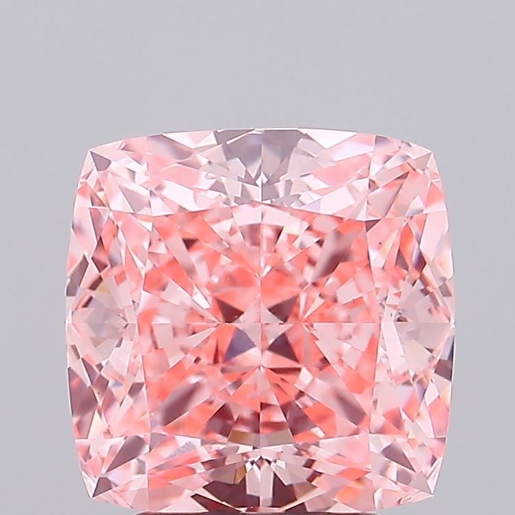 Loose Lab Diamond IGI Cushion Modified 4.12ct Fancy Vivid Pink VS1: Loose Lab Diamond IGI Cushion Modified 4.12ct Fancy Vivid Pink VS1 Loose Lab Diamond IGI Cushion Modified, 4.12ct, Color Fancy Vivid Pink, Clarity VS1, featuring excellent polish and symmetry, certifi