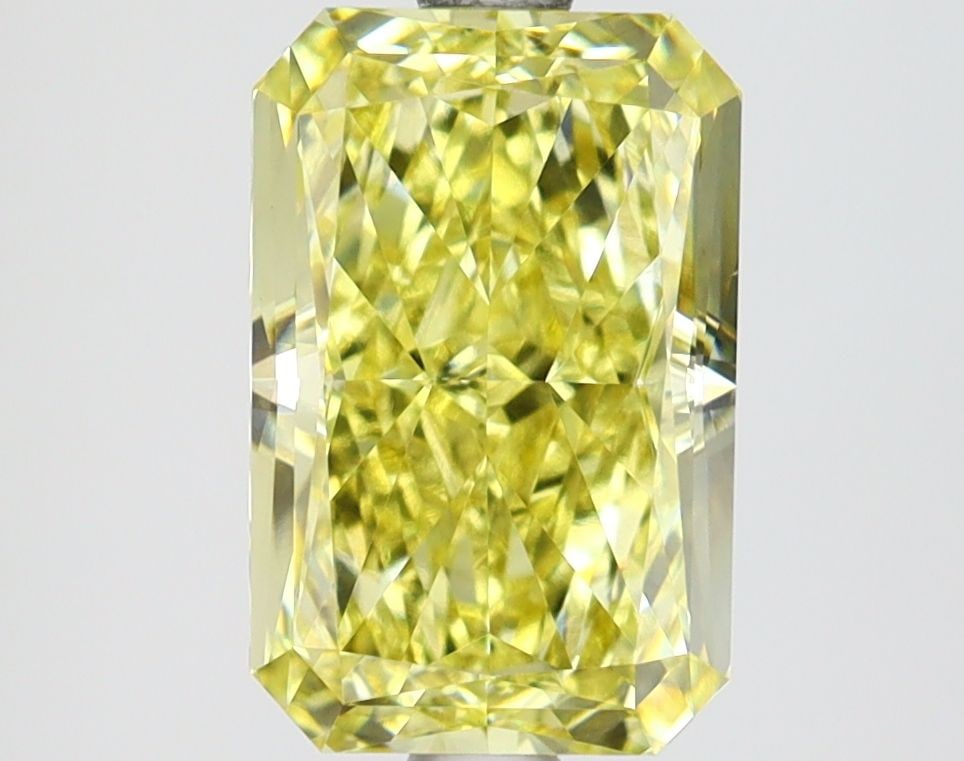 Radiant IGI 3.03ct Fancy Vivid Yellow VS1 - Loose Lab Diamond: Radiant IGI 3.03ct Fancy Vivid Yellow VS1 - Loose Lab Diamond Loose lab-grown diamond, 3.03ct Radiant cut, Color Fancy Vivid Yellow, Clarity VS1, measurements 10.14L X 6.64W X 4.8H, certified by IGI.