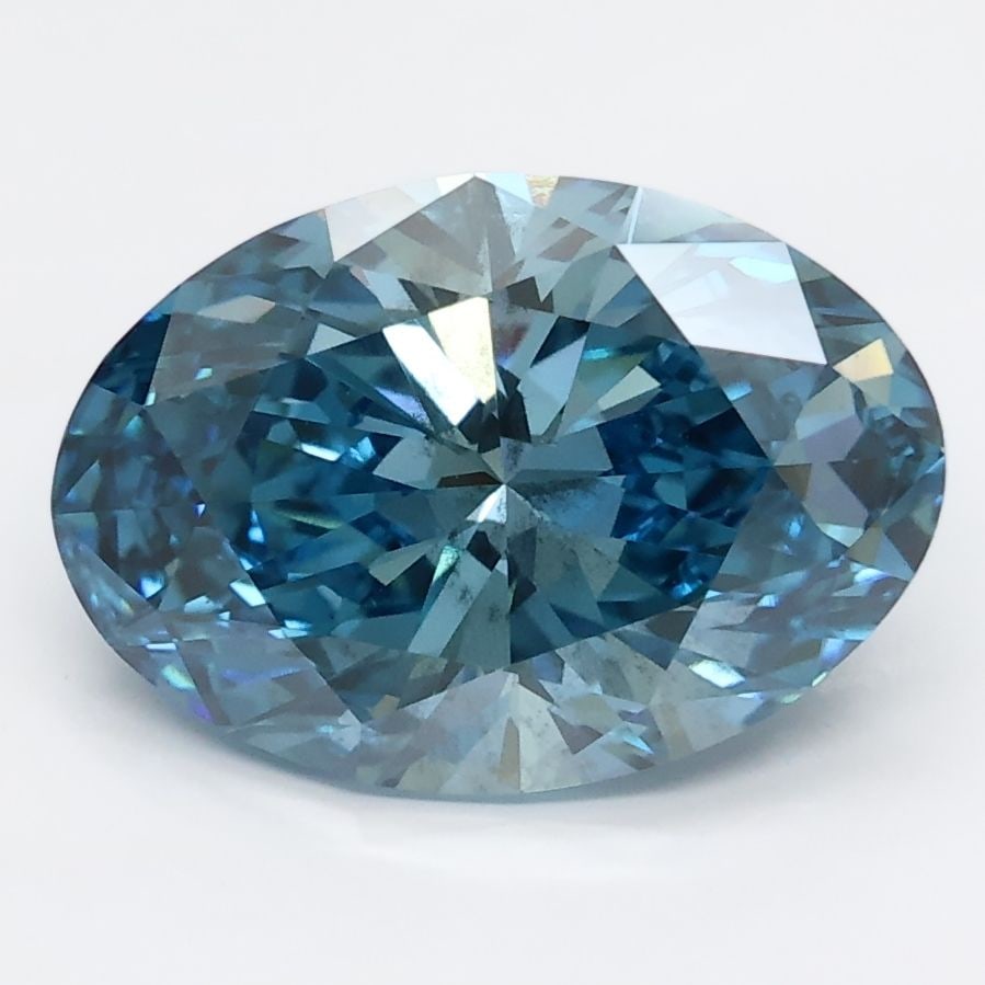Loose Lab Diamond Oval 2.74ct Blue SI2: Loose Lab Diamond Oval 2.74ct Blue SI2 Loose Lab Diamond Oval, 2.74ct Blue, SI2 clarity, with measurements of 11.37L x 7.82W x 4.92H; no certification. Item Specifics: Source: This Is A Real Diamond G