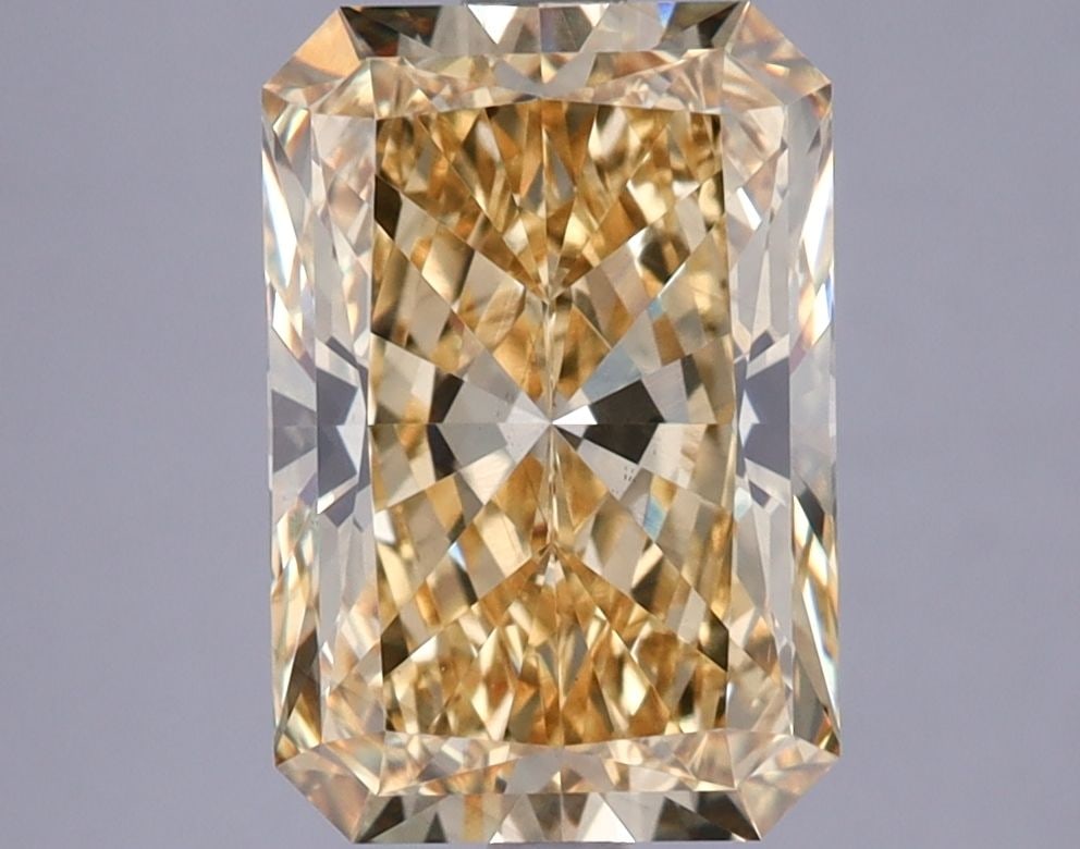 Loose Lab Diamond IGI Radiant 3.11ct Fancy Vivid Yellow VS2: Loose Lab Diamond IGI Radiant 3.11ct Fancy Vivid Yellow VS2 Loose lab-grown diamond weighing 3.11ct, with a radiant cut and fancy vivid yellow color, clarity VS2, certified by IGI, measuring 10.51L x