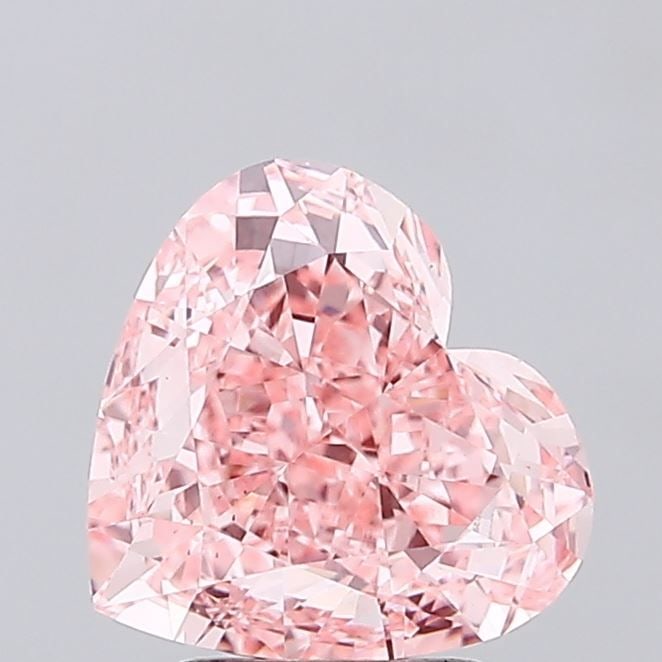 Loose Lab Diamond IGI Heart 3.11ct Fancy Vivid Pink VS1: Loose Lab Diamond IGI Heart 3.11ct Fancy Vivid Pink VS1 Loose lab-grown diamond, IGI certified, heart cut, 3.11ct, fancy vivid pink color, clarity VS1, measurements 8.75L x 9.44W x 5.11H. Item Specifi