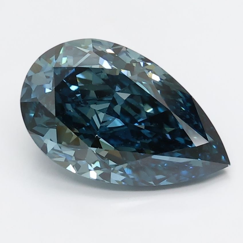 Loose Lab Diamond Pear 2.06ct Blue VS1: Loose Lab Diamond Pear 2.06ct Blue VS1 Loose Lab Diamond Pear 2.06ct Blue VS1; with GD polish and symmetry, measuring 10.82L x 6.61W x 4.25H, certification not available. Item Specifics: Source: This
