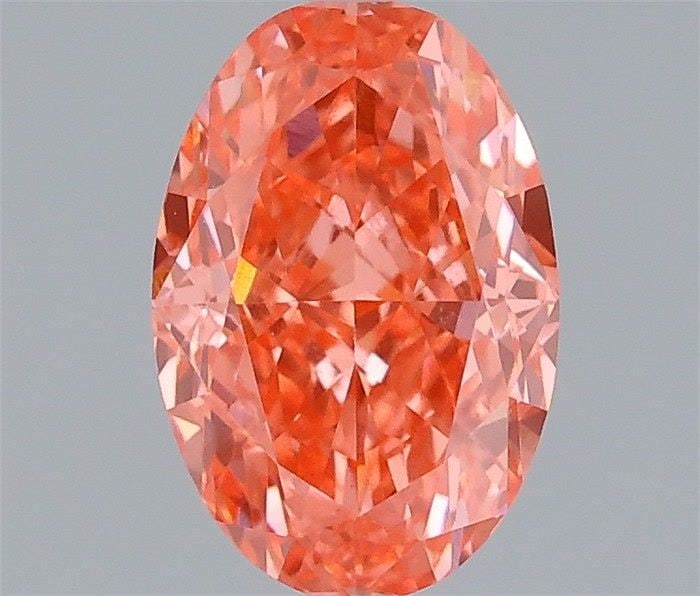 Loose Lab Diamond IGI Oval 1.05ct Fancy Vivid Pink VS1: Loose Lab Diamond IGI Oval 1.05ct Fancy Vivid Pink VS1 This 1.05ct loose lab-grown oval diamond is fancy vivid pink with VS1 clarity, certified by IGI. It measures 7.5L x 5.06W x 3.45H and boasts exce