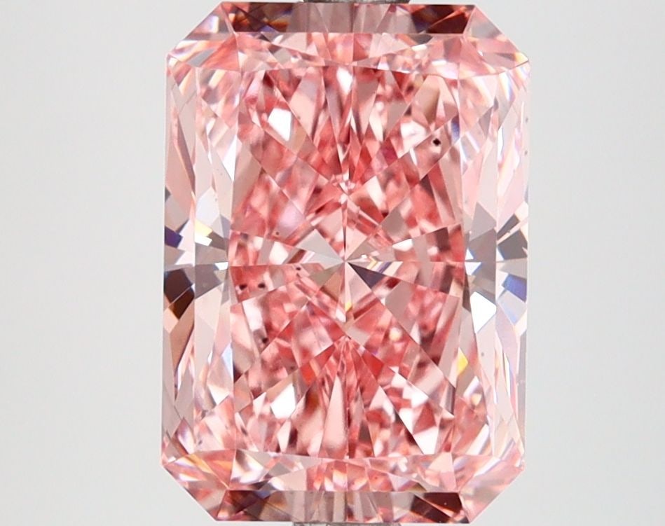 Loose Lab Diamond IGI Radiant 3.02ct Fancy Intense Pink VS2: Loose Lab Diamond IGI Radiant 3.02ct Fancy Intense Pink VS2 Loose Lab Diamond IGI Radiant 3.02ct Fancy Intense Pink VS2 with measurements of 10.16L x 7.08W x 4.81H, certified by IGI. Item Specifics: S