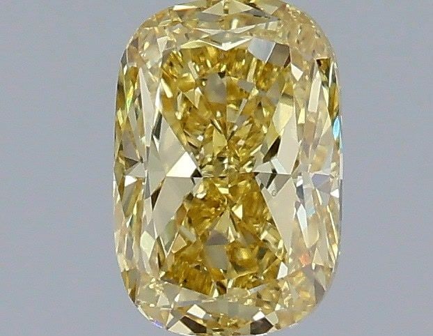 Loose Lab Diamond IGI Cushion Modified 1.0ct Fancy Intense Yellow VS2: Loose Lab Diamond IGI Cushion Modified 1.0ct Fancy Intense Yellow VS2 Loose Lab Diamond IGI Cushion Modified 1.0ct in Fancy Intense Yellow with VS2 clarity, measurements 7.05L X 4.72W X 3.44H, certifi