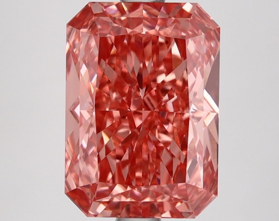 Loose Lab Diamond IGI Radiant 3.04ct Fancy Vivid Pink VS1: Loose Lab Diamond IGI Radiant 3.04ct Fancy Vivid Pink VS1 Loose Lab Diamond IGI Radiant, weighing 3.04ct, with Fancy Vivid Pink color and clarity VS1. Polished excellently, measuring 9.74L x 6.93W x 4