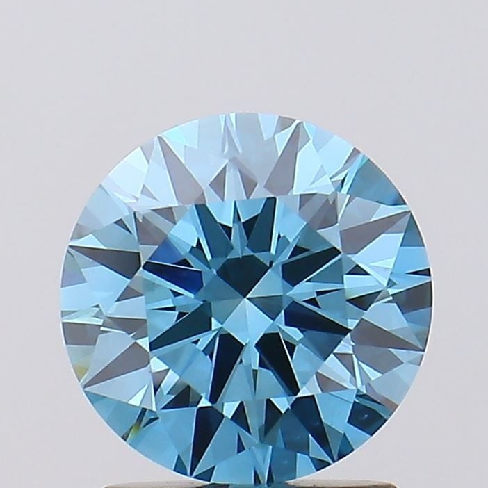 Loose Lab Diamond IGI Round 1.56ct Fancy Vivid Blue VS2 - Ideal: Loose Lab Diamond IGI Round 1.56ct Fancy Vivid Blue VS2 - Ideal This 1.56ct Loose Lab Diamond features a round cut, Fancy Vivid Blue color, and VS2 clarity, certified by IGI with excellent polish and