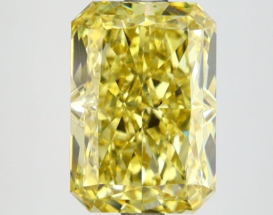 Loose Lab Diamond IGI Radiant 3.11ct Fancy Vivid Yellow VS1: Loose Lab Diamond IGI Radiant 3.11ct Fancy Vivid Yellow VS1 Loose lab-grown diamond, IGI certified, weighing 3.11ct with a Fancy Vivid Yellow color and VS1 clarity. Measurements are 9.91L x 6.82W x 4.