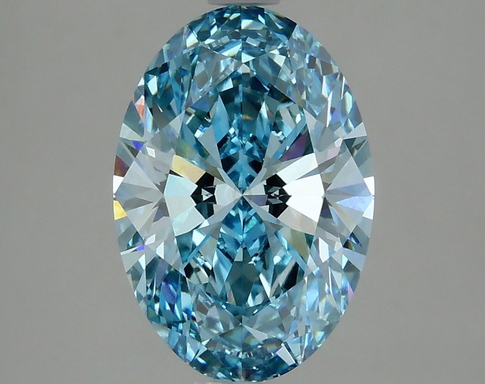 Loose Lab Diamond IGI Oval 2.63ct Fancy Vivid Blue VS1 (1 of 1)