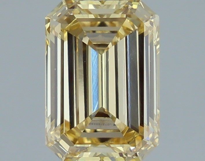 Loose Lab Diamond IGI Emerald 1.26ct Fancy Intense Yellow VS1: Loose Lab Diamond IGI Emerald 1.26ct Fancy Intense Yellow VS1 This Loose Lab Diamond from IGI is an emerald cut diamond weighing 1.26ct, graded Fancy Intense Yellow in color and VS1 in clarity, with d
