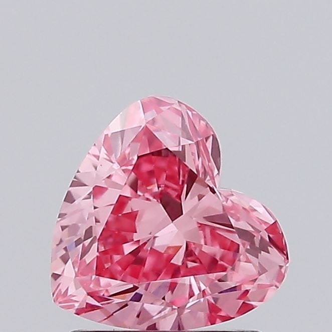 Loose Lab Diamond IGI Heart 1.35ct Fancy Vivid Pink VS1: Loose Lab Diamond IGI Heart 1.35ct Fancy Vivid Pink VS1 Loose Lab Diamond IGI Heart 1.35ct in Fancy Vivid Pink color with VS1 clarity. Certified by IGI, it has very good polish and symmetry, measuring