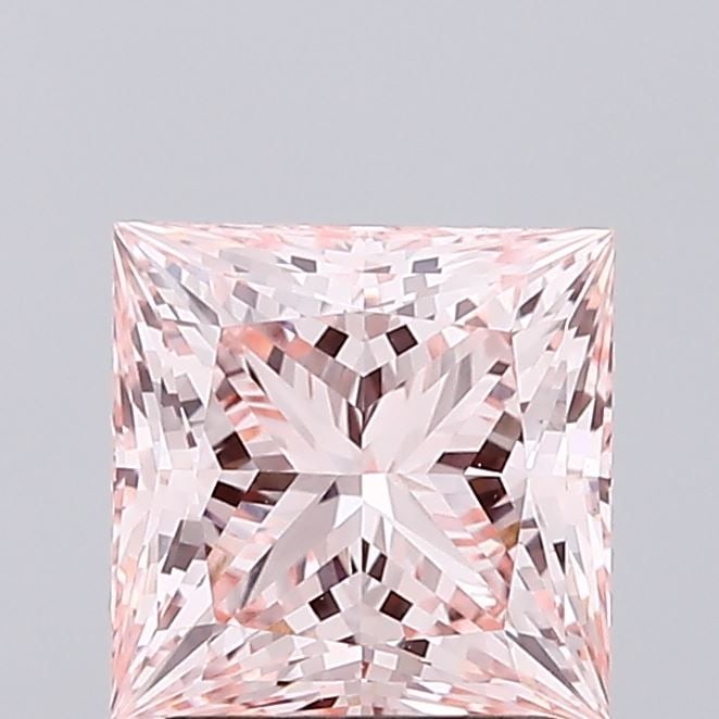 Loose Lab Diamond IGI Princess 1.87ct Fancy Intense Pink VS1: Loose Lab Diamond IGI Princess 1.87ct Fancy Intense Pink VS1 Loose Lab Diamond IGI Princess, 1.87ct in Fancy Intense Pink color with VS1 clarity, features excellent polish and symmetry, measuring 6.79
