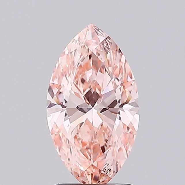Loose Lab Diamond IGI Marquise 1.06ct Fancy Vivid Pink VS1: Loose Lab Diamond IGI Marquise 1.06ct Fancy Vivid Pink VS1 Loose Lab Diamond IGI Marquise, weighing 1.06ct with fancy vivid pink color and VS1 clarity. Certified by IGI, it features very good polish a