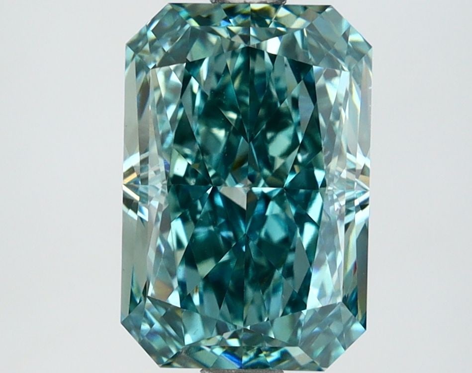 Loose Lab Diamond IGI Radiant 3.02ct Fancy Vivid Green VS1: Loose Lab Diamond IGI Radiant 3.02ct Fancy Vivid Green VS1 Loose Lab Diamond weighing 3.02ct in Fancy Vivid Green color and VS1 clarity, certified by IGI, measuring 10.04L x 6.73W x 4.75H. Item Specif