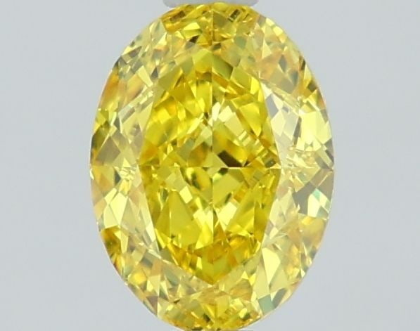 Loose Lab Diamond IGI Oval 1.1ct Fancy Vivid Yellow VVS2: Loose Lab Diamond IGI Oval 1.1ct Fancy Vivid Yellow VVS2 Loose Lab Diamond IGI Oval 1.1ct Fancy Vivid Yellow VVS2 with EX polish and VG symmetry, measuring 7.41L X 5.46W X 3.43H, certified by IGI. Ite