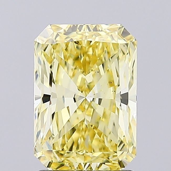 Loose Lab Diamond IGI Radiant 1.93ct Fancy Intense Yellow VS1: Loose Lab Diamond IGI Radiant 1.93ct Fancy Intense Yellow VS1 Loose Lab Diamond IGI Radiant, weighing 1.93ct, features a Fancy Intense Yellow color and VS1 clarity, excellent polish and symmetry, and