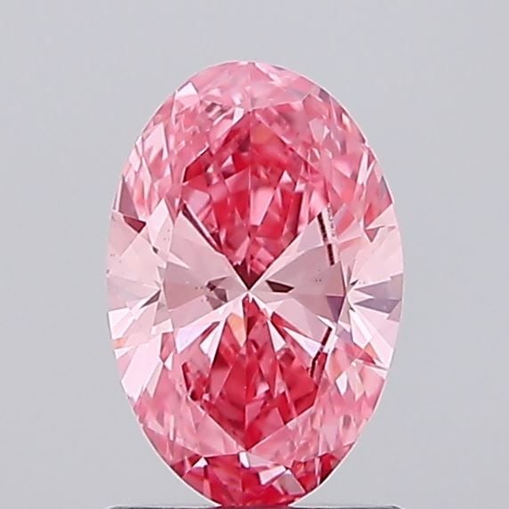 Loose Lab Diamond IGI Oval 1.02ct Fancy Vivid Pink VS1: Loose Lab Diamond IGI Oval 1.02ct Fancy Vivid Pink VS1 Loose Lab Diamond IGI Oval, 1.02ct, Fancy Vivid Pink, Clarity VS1, with dimensions of 8.44L x 5.59W x 3.35H, certified by IGI. Item Specifics: So