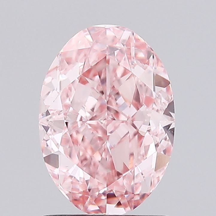 Loose Lab Diamond IGI Oval 2.01ct Fancy Vivid Pink VS1: Loose Lab Diamond IGI Oval 2.01ct Fancy Vivid Pink VS1 Loose lab-grown diamond certified by IGI, 2.01ct, oval cut, fancy vivid pink color, clarity VS1, excellent polish and symmetry; dimensions are 9.