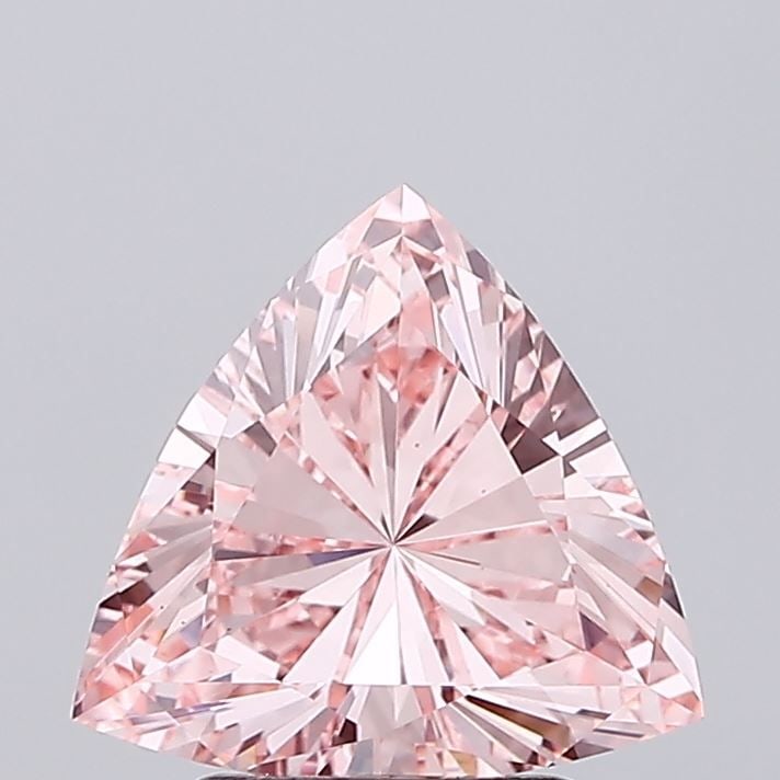 Loose Lab Diamond IGI Triangular 1.98ct Fancy Intense Pink VS1: Loose Lab Diamond IGI Triangular 1.98ct Fancy Intense Pink VS1 Loose Lab Diamond IGI Triangular 1.98ct with Fancy Intense Pink color and VS1 clarity, exhibiting excellent polish and symmetry, measurin
