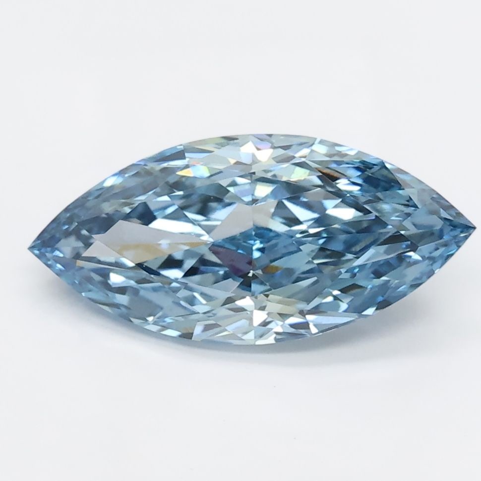 Loose Lab Diamond Marquise 1.66ct Blue VS1: Loose Lab Diamond Marquise 1.66ct Blue VS1 Loose lab-grown diamond, weighing 1.66 carats with a marquise cut, Blue color, VS1 clarity, and good polish and symmetry. Measurements are 12.73L x 5.91W x 3