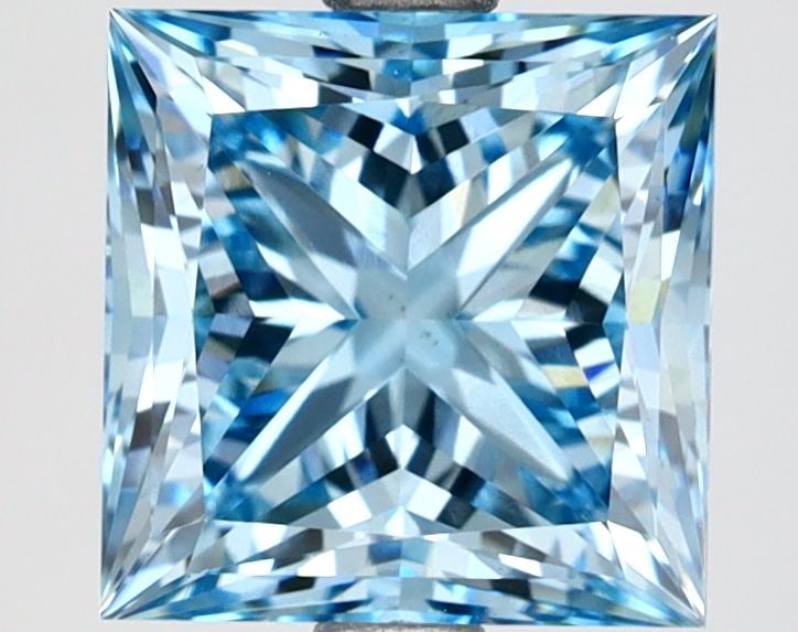 Loose Lab Diamond IGI Princess 2.67ct Fancy Vivid Blue VS1: Loose Lab Diamond IGI Princess 2.67ct Fancy Vivid Blue VS1 Loose Lab Diamond IGI Princess, 2.67ct Fancy Vivid Blue, Clarity VS1, with measurements of 7.49L x 7.47W x 5.42H, certified by IGI. Item Spec