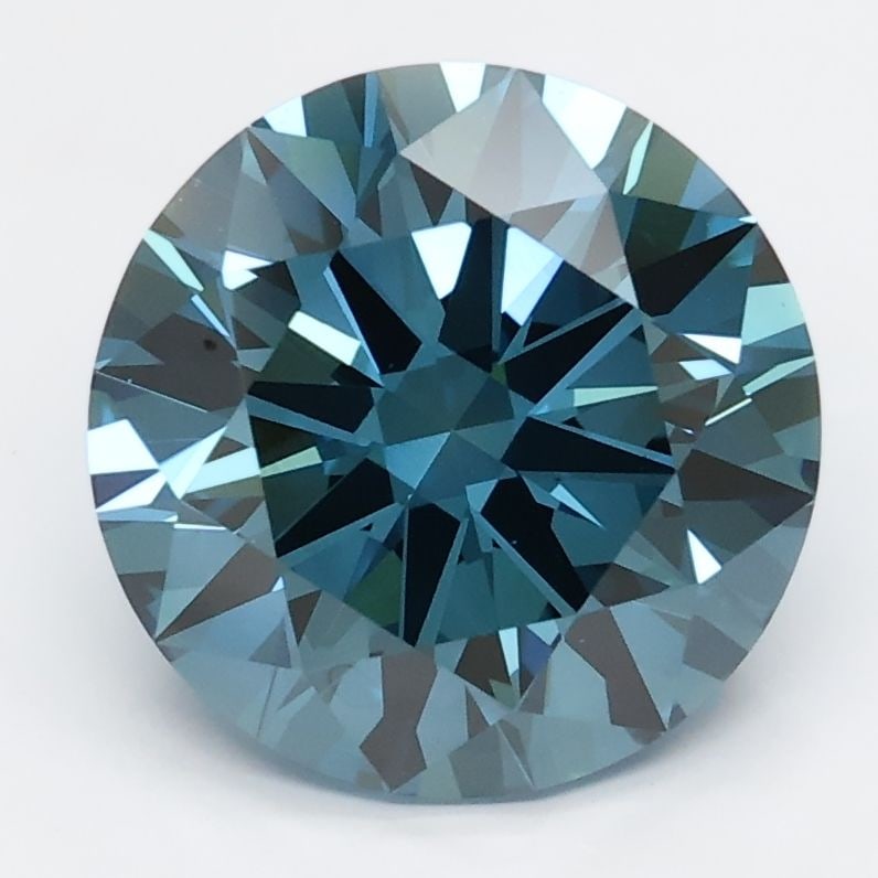 Loose Lab Diamond Round 2.9ct Blue VS1: Loose Lab Diamond Round 2.9ct Blue VS1 Loose Lab Diamond Round, 2.9ct, Blue color, VS1 clarity, with GD polish and symmetry, measuring 9.2L x 9.2W x 5.53H, certification not available. Item Specifics: