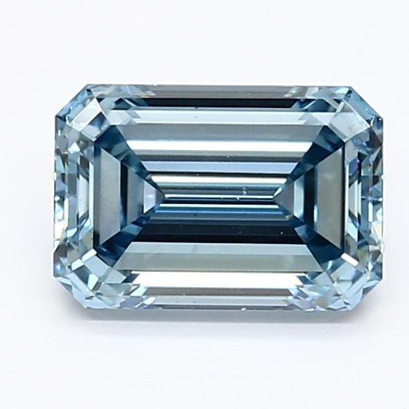 Loose Lab Diamond IGI Emerald 1.3ct Fancy Vivid Blue VS1: Loose Lab Diamond IGI Emerald 1.3ct Fancy Vivid Blue VS1 Loose Lab Diamond, IGI certified, weighs 1.3ct in an emerald cut, color Fancy Vivid Blue, and clarity VS1. It has excellent polish and symmetry