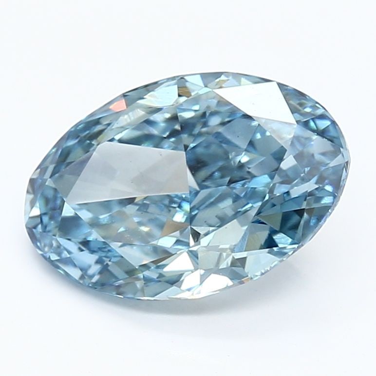 Loose Lab Diamond IGI Oval 3.31ct Fancy Vivid Blue VS1: Loose Lab Diamond IGI Oval 3.31ct Fancy Vivid Blue VS1 Loose Lab Diamond, IGI certified, weighs 3.31ct in an oval cut, color Fancy Vivid Blue, and clarity VS1. It features excellent polish and symmetr