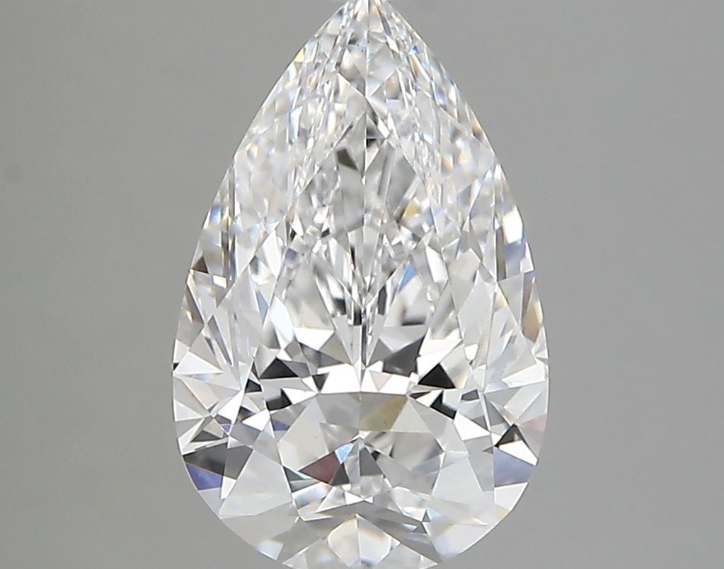Loose Lab Diamond IGI Pear 2.47ct D VVS2: Loose Lab Diamond IGI Pear 2.47ct D VVS2 Loose lab-grown diamond, IGI certified, 2.47ct pear, color D, clarity VVS2, with excellent polish and symmetry; measures 11.98L x 7.54W x 4.69H. Item Specifics