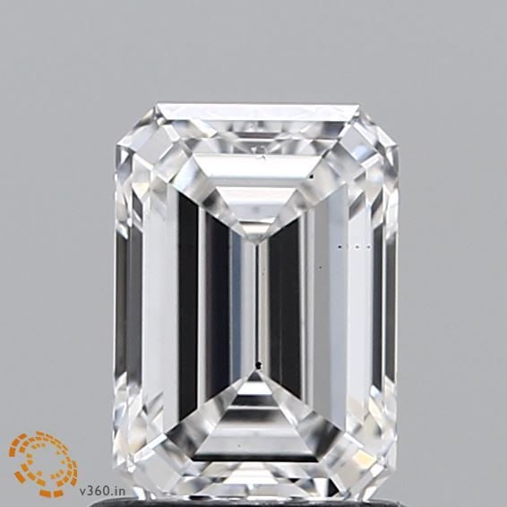 Loose Lab Diamond 1.11ct E VS2 - IGI Emerald: Loose Lab Diamond 1.11ct E VS2 - IGI Emerald Loose lab diamond weighing 1.11ct, cut in an emerald shape, with E color and VS2 clarity, certified by IGI. It measures 7.13L x 4.97W x 3.29H mm. Item Spec