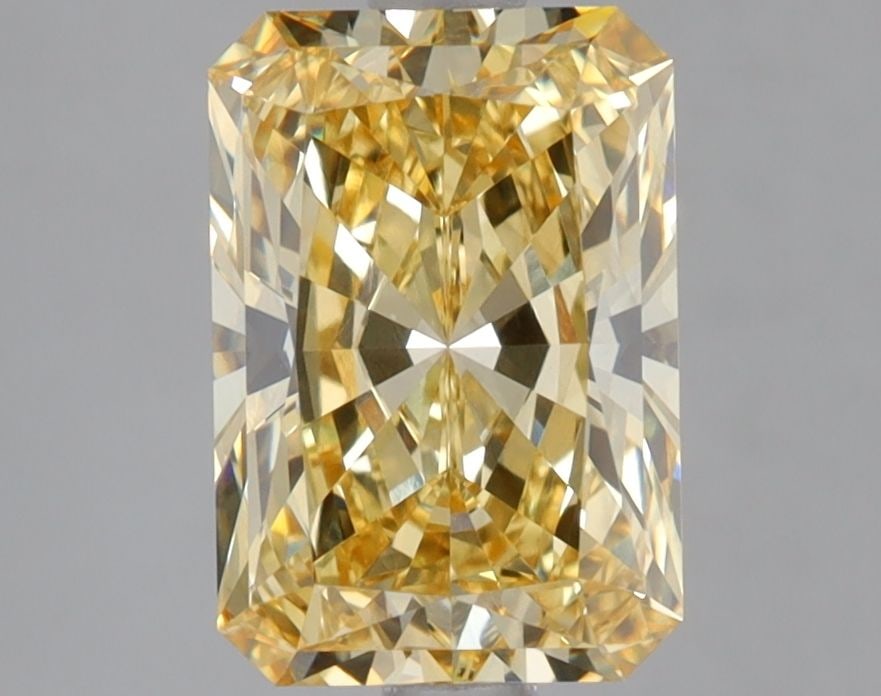 Loose Lab Diamond IGI Radiant 2.21ct Fancy Intense Yellow VVS2: Loose Lab Diamond IGI Radiant 2.21ct Fancy Intense Yellow VVS2 Loose Lab Diamond IGI Radiant 2.21ct, Color: Fancy Intense Yellow, Clarity: VVS2, Measurements: 9.23L x 6.37W x 4.28H, Certification: IGI