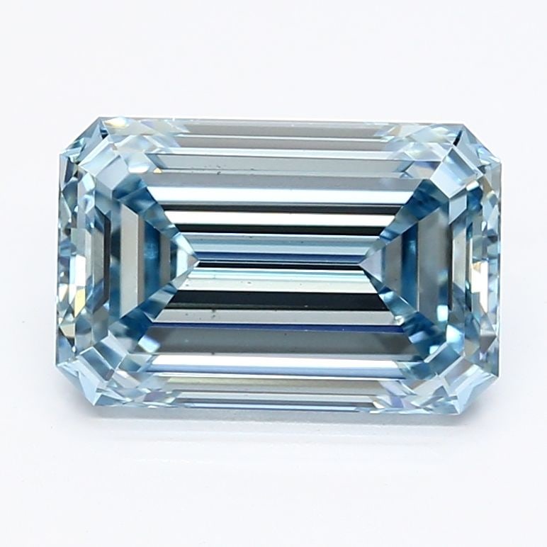 Loose Lab Diamond IGI Emerald 2.66ct Fancy Intense Blue VS1: Loose Lab Diamond IGI Emerald 2.66ct Fancy Intense Blue VS1 This is a loose lab-grown diamond, IGI certified, weighing 2.66ct with a fancy intense blue color and VS1 clarity. It features excellent pol
