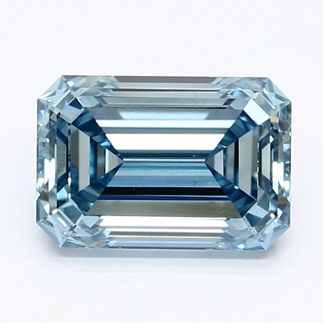 Loose Lab Diamond IGI Emerald 1.62ct Fancy Vivid Blue VS1: Loose Lab Diamond IGI Emerald 1.62ct Fancy Vivid Blue VS1 This loose lab-grown diamond is IGI certified, weighing 1.62ct with a fancy vivid blue color and VS1 clarity. It features excellent polish and