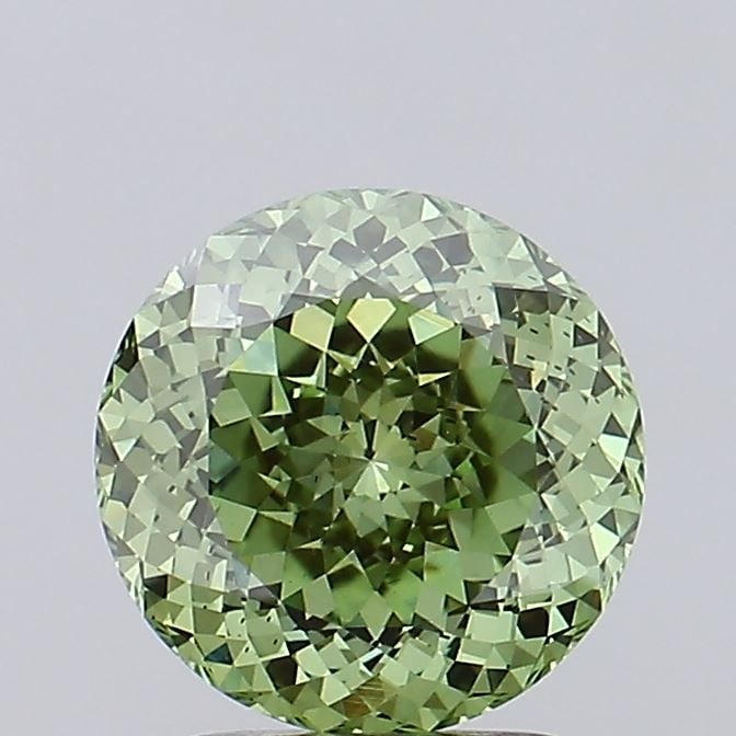 Loose Lab Diamond IGI Round 2.59ct Fancy Vivid Green VS2: Loose Lab Diamond IGI Round 2.59ct Fancy Vivid Green VS2 Loose Lab Diamond IGI Round, 2.59ct, Fancy Vivid Green, Clarity VS2, with EX Polish and EX Symmetry; measures 8.59L x 8.56W x 5.2H, certified b