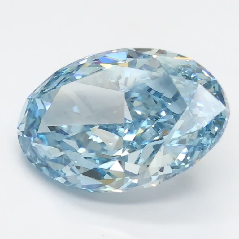 Loose Lab Diamond IGI Oval 2.86ct Fancy Vivid Blue VS1: Loose Lab Diamond IGI Oval 2.86ct Fancy Vivid Blue VS1 Loose lab diamond IGI Oval 2.86ct Fancy Vivid Blue VS1 showcases a fancy vivid blue color and VS1 clarity, with very good polish and symmetry, me