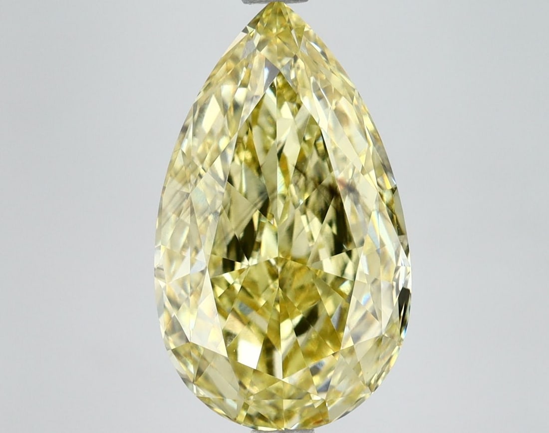 Loose Lab Diamond IGI Pear 4.56ct Fancy Vivid Yellow SI1: Loose Lab Diamond IGI Pear 4.56ct Fancy Vivid Yellow SI1 4.56ct Pear Fancy Vivid Yellow SI1 loose lab diamond with EX polish and symmetry, certified by IGI, measuring 14.94L x 8.83W x 4.99H. Item Spec