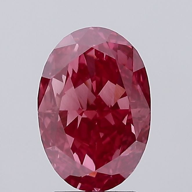 Loose Lab Diamond IGI Oval 3.26ct Fancy Vivid Pink VS1 (1 of 1)