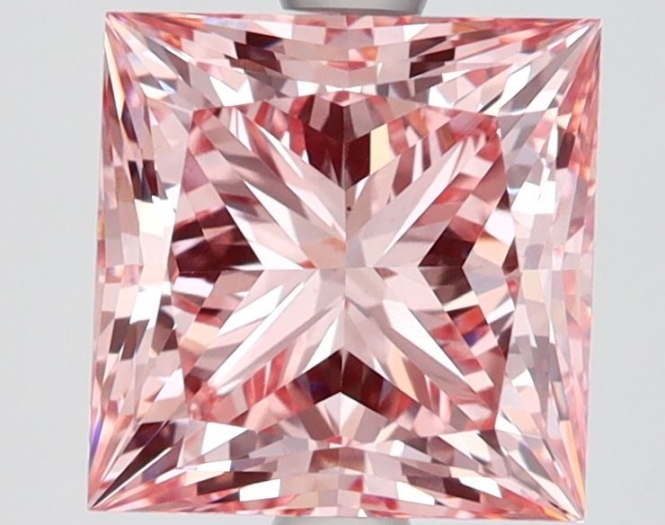 Loose Lab Diamond - IGI Princess 2.76ct Fancy Intense Pink VS1: Loose Lab Diamond - IGI Princess 2.76ct Fancy Intense Pink VS1 The 2.76ct Loose Lab Diamond showcases a Fancy Intense Pink color with VS1 clarity, featuring GD polish and symmetry, and is certified by