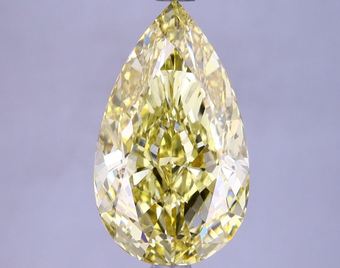 Loose Lab Diamond IGI Pear 3.53ct Fancy Vivid Yellow VS1: Loose Lab Diamond IGI Pear 3.53ct Fancy Vivid Yellow VS1 Loose lab-grown diamond, IGI certified, measuring 13.42 x 7.83 x 4.75 mm, 3.53 ct, Fancy Vivid Yellow color, VS1 clarity, with good polish and