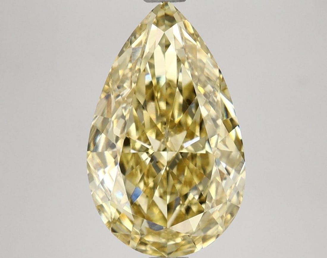 Loose Lab Diamond IGI Pear 3.51ct Fancy Intense Yellow VS1: Loose Lab Diamond IGI Pear 3.51ct Fancy Intense Yellow VS1 Loose Lab Diamond IGI Pear, 3.51ct, exhibiting a Fancy Intense Yellow color and VS1 clarity. It holds IGI certification with excellent polish