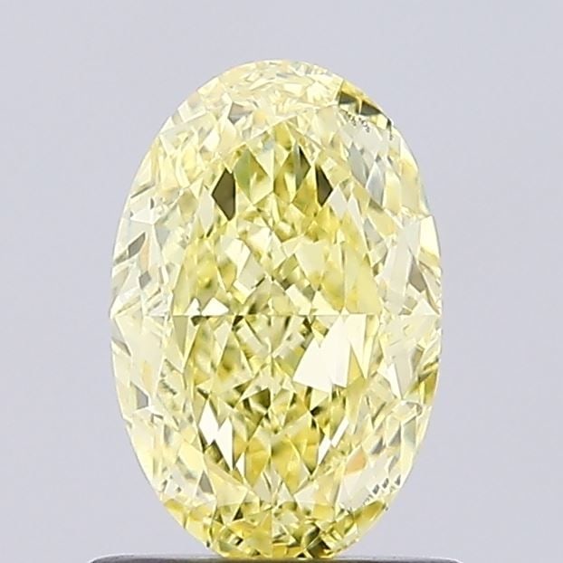 Loose Lab Diamond IGI Oval 1.02ct Fancy Intense Yellow VS2: Loose Lab Diamond IGI Oval 1.02ct Fancy Intense Yellow VS2 Loose lab-grown diamond weighing 1.02ct, oval cut, with color grade Fancy Intense Yellow and clarity VS2, certified by IGI, featuring very go